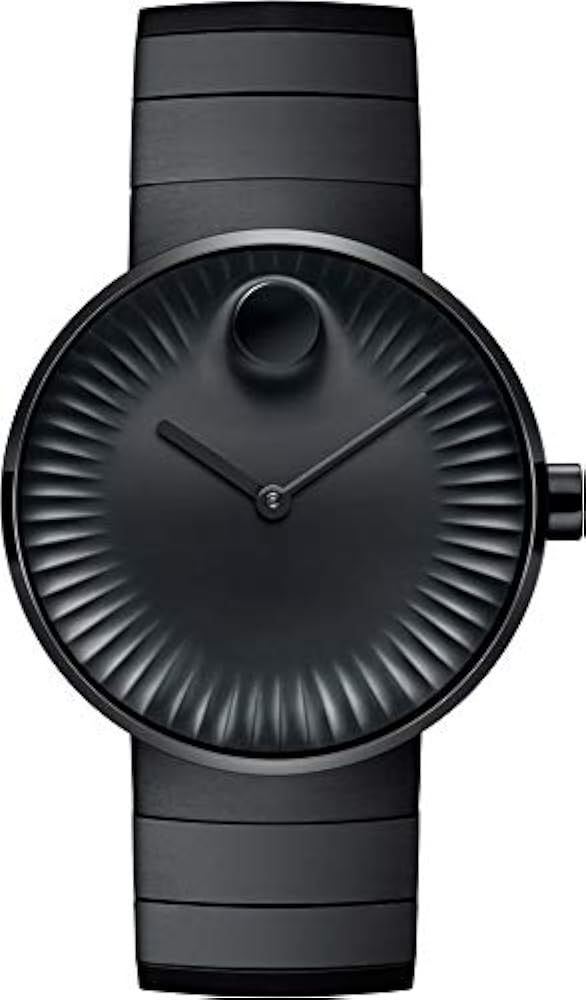 Movado Edge Analog Black Dial Men's Watch-3680007 : Amazon
